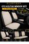 Anti-Sweat Car Seat Cushion Set with Pockets, Easy to Install, Universal Protective Cover, Fabric, Beige