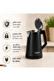 Arshia Electric Kettle – Elegant Black Stainless Steel 1.7L – 1800W - 5