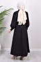Belt Detailed Skirt Suit Black 19287 - 4