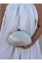 Women's Silver Snake Oyster Model Evening Dress Bag - 4