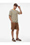 Cotton Comfortable Fit Jogger Bermuda Jean Shorts with Lace-Up Waist