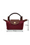 Small Size Women's Hand and Shoulder Bag Burgundy, Tan Top Quality, XS - 4