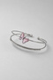 Women's Silver Color Butterfly Figured Stone Cuff Bracelet - 3
