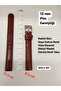 12 mm Compatible Watch Strap - Genuine Leather, Dark Brown Color Snake Pattern Model, Silver Color Buckle, (Second Item in the Cart Is 100 Tl.)