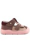 Genuine Leather Powder Pink Velcro Baby Sandals - 3