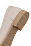 Women's Cream Buckle Masculine Leather Loafer 26Pfd2300Ft - 8