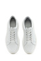Men's White Lace-Up Thick Soled Sports Shoes, Leather Sneaker 26Sfd611818 - 4