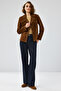 Giselle Women's Tan Short Suede Leather Jacket 24Wgd 525210 - 5
