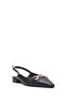 Women's Black Open-Back Buckle Ballerinas 26Pfe400118 - 7