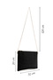 Women's Black Long Chain Strap Braided Portfolio Bag 26Pbd220029 - 2