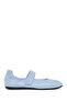Women's Blue Strappy Leather Sports Ballerinas 26Pfd552814
