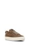 Women's Beige Lace-Up Thick Sole Suede Genuine Leather Sneaker, Winter Sports Shoes 25Afd370010 - 6