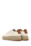 Men's White Lace-Up Thick Sole Sports Shoes, Genuine Leather Sneaker 25Wfd6124Ft - 5