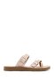 Women's Pink Double Buckle Stone Slippers 26Sfe460114