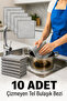 10 Pieces Wire Dish Cloth Non-Scratching Dish Wire Steel Cloth 20X20 cm Double Layer M-602 - 2