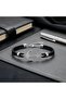 Zircon Stone Steel Anchor Detailed Adjustable Leather Men's Bracelet - One Size - 4