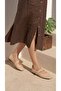 Women's Mink Drop Buckle Patent Leather Ballerinas 1cm Bynddam01 - 4