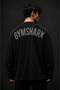 Shark+ Extra Oversized Men's Long Sleeve T-Shirt – Relaxed Fit, Soft-Textured Sports Gym Top