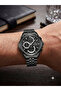 Men's Black Metal Cord Black Dial Functional Wristwatch 2 Years Warranty - 2