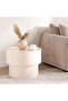 Agnas Round End Table Large - White - 2