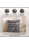 Designora Ikat Jacquard Filled Cushion With Feather Insert 50x50 Cm-black - 4