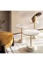 Biplane Accent Table Marble Small - Gold & White - 4