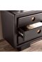 Raxey Dresser With 6 Drawer & Mirror Solid Wood - Black - 3