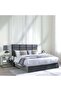 OLGA KING BED VELVET GREY 180X200 CM