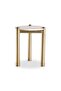 Monete End Table Marble - Gold & White - 7