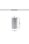 Marbella Led Marbled Pillar Candle Dia5x10cm - White - 7