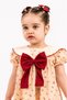 Baby Girl Crispy Floral Patterned Baby Collar Summer Dress Natural Fabric - 7