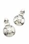 Metal earring - silver - 2