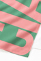 Ciao Typographic Large Lettering Beach Towel - Minimalist Pink Green Quick-Dry Microfiber Towel - 5