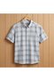 Men's Classic Loose Fit Short Sleeve Checkered Dad Shirt with Pockets