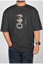 Lips Digital Print Black and White Oversize Unisex T-Shirt - 2