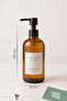 Amber Glass Soap Lotion Bottle Matte Black Cap 370 ml |   Bathroom Kitchen Soap Dispenser - 2