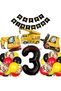 Construction Equipment Construction Party 3 Year Old Balloon Set Ladle Balloon Crane Balloon Truck Balloon Birthday Set - 2