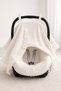 Muslin Stroller Set Ecru - Elastic Baby Carrier Cover and Ruffled Stroller Cover 100% Cotton Oeko-Tex - 6