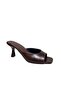 U654080909 Brown Heeled Women's Slippers - 5