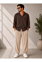 Bürümcük Crinkle Fabric Summer Lycra Men's Shirt and Pants Set