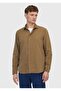 Mink Plain Long Woven Velvet Casual 100% Cotton Shirt - 3
