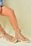 Camel Suede Lace up Women's Boots N820960002 - 3