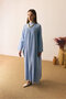 Wide Cuff Şile Cloth Dress Baby Blue - 7