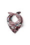 Anemone Patterned Dried Rose Silk Handkerchief - 2