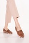 Genuine Leather Laser Perforated Comfortable Summer Shoes Ars.325 Tan