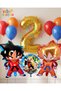 Anime Dragon Ball 2 Years Old Balloon Set Vegeta and Son Goku Balloon Dragon Ball Concept Birthday Balloon Set