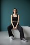 Women's Black Parachute Elastic Waist High Waist Pocket Wide Leg Trousers - 3057 - 5