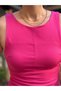 Pink Sleeveless Closed Collar Business, Wedding, Event Dress - 4