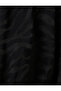 Zebra Patterned Wrap Blouse Long Sleeve - 6