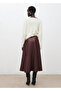 Leather Look Midi Skirt - 4